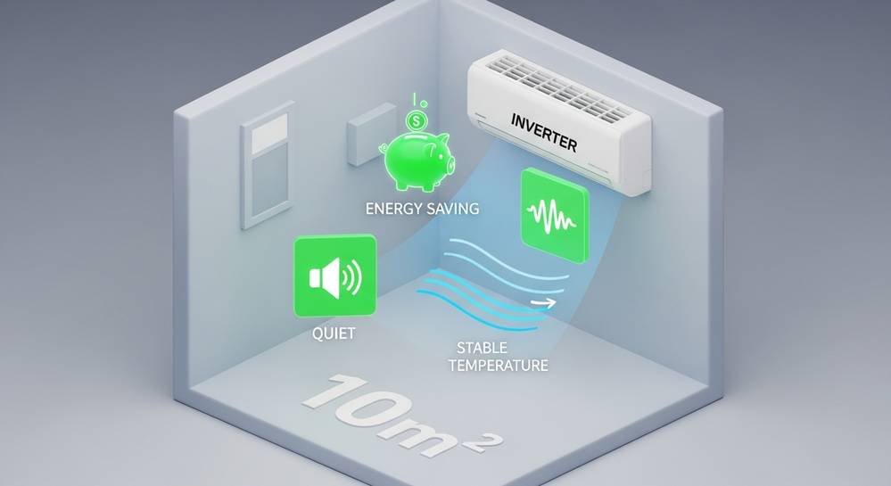 Lợi ích của việc chọn điều hòa inverter cho phòng 10m2