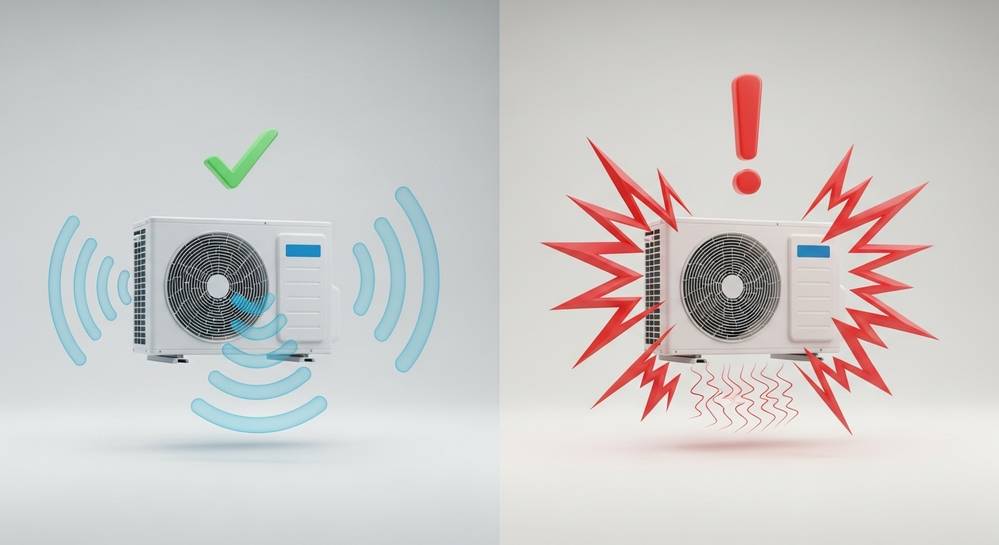 5 lý do khiến dàn nóng máy lạnh kêu to và cách khắc phục hiệu quả 1 Phân biệt tiếng ồn hoạt động bình thường và dấu hiệu sự cố